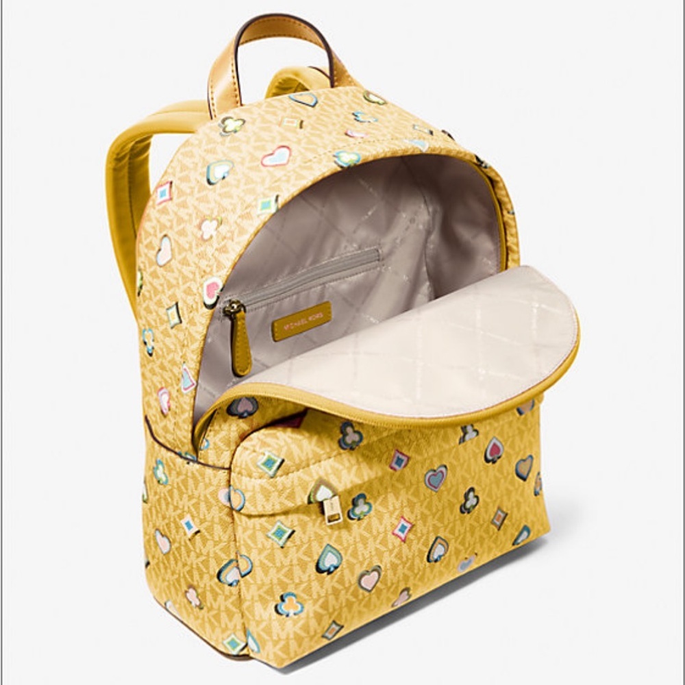 Michael Kors Slater Medium Printed Signature Logo Backpack - Picture 2 of 3
